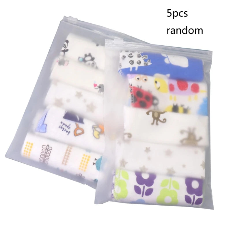 5PCS Muslin Cotton Baby Bath Towels