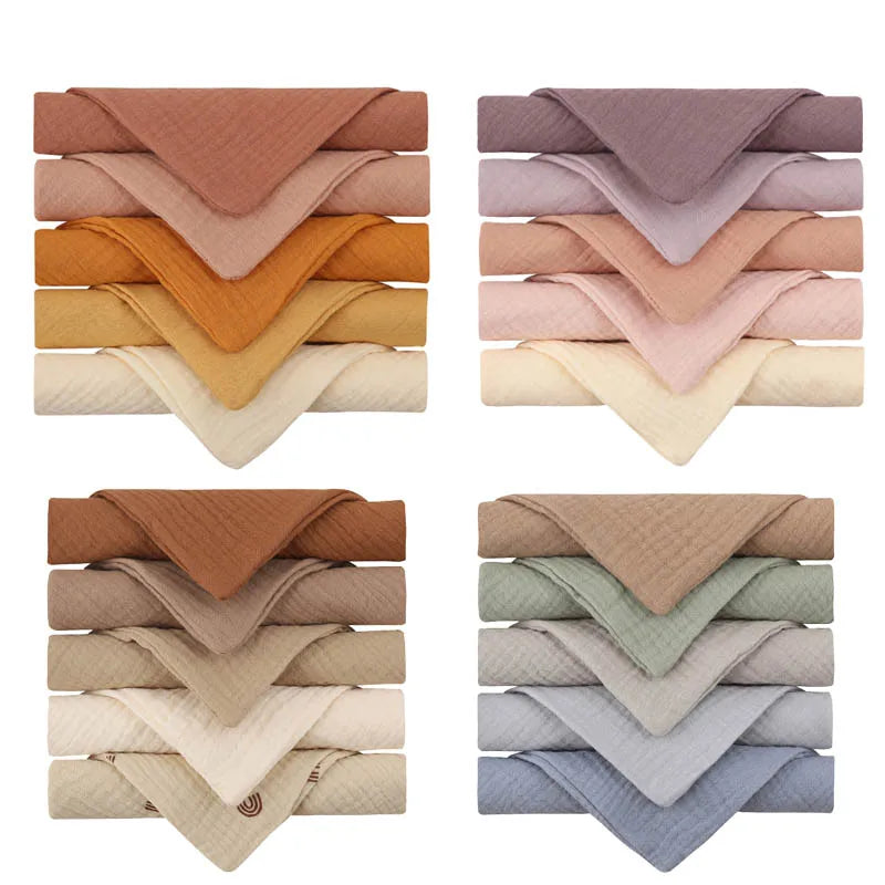 5PCS Baby Cotton Gauze Hand Towels