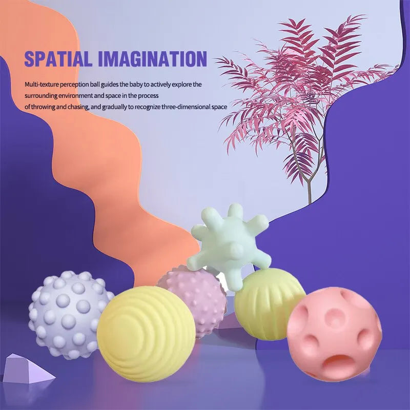 6PCS Baby Sensory Balls Textured Set