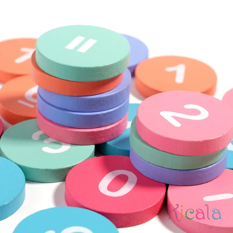 Kids Math Arithmetic Wooden Digital Decomposition Arithmetic Montessori Games Baby Early Learning Education Toys