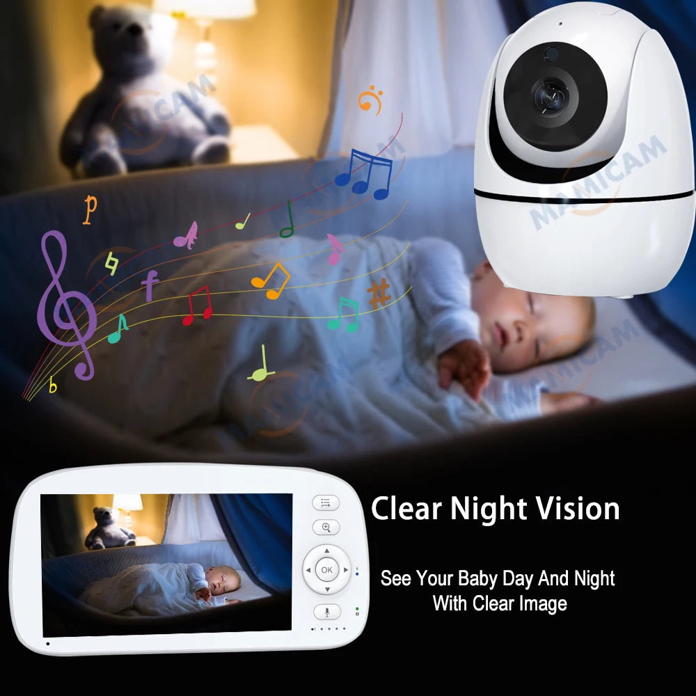 5" IPS Video Baby Monitor with PTZ