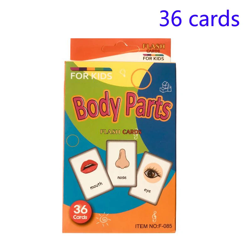 Montessori English Words Flashcards for Kids