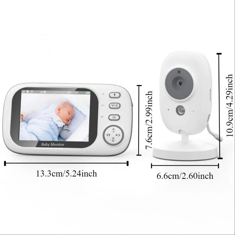 3.5 Inch Wireless Video Baby Monitor Auto Night Vision with Lullabies Baby Nanny Security Camera High Definition