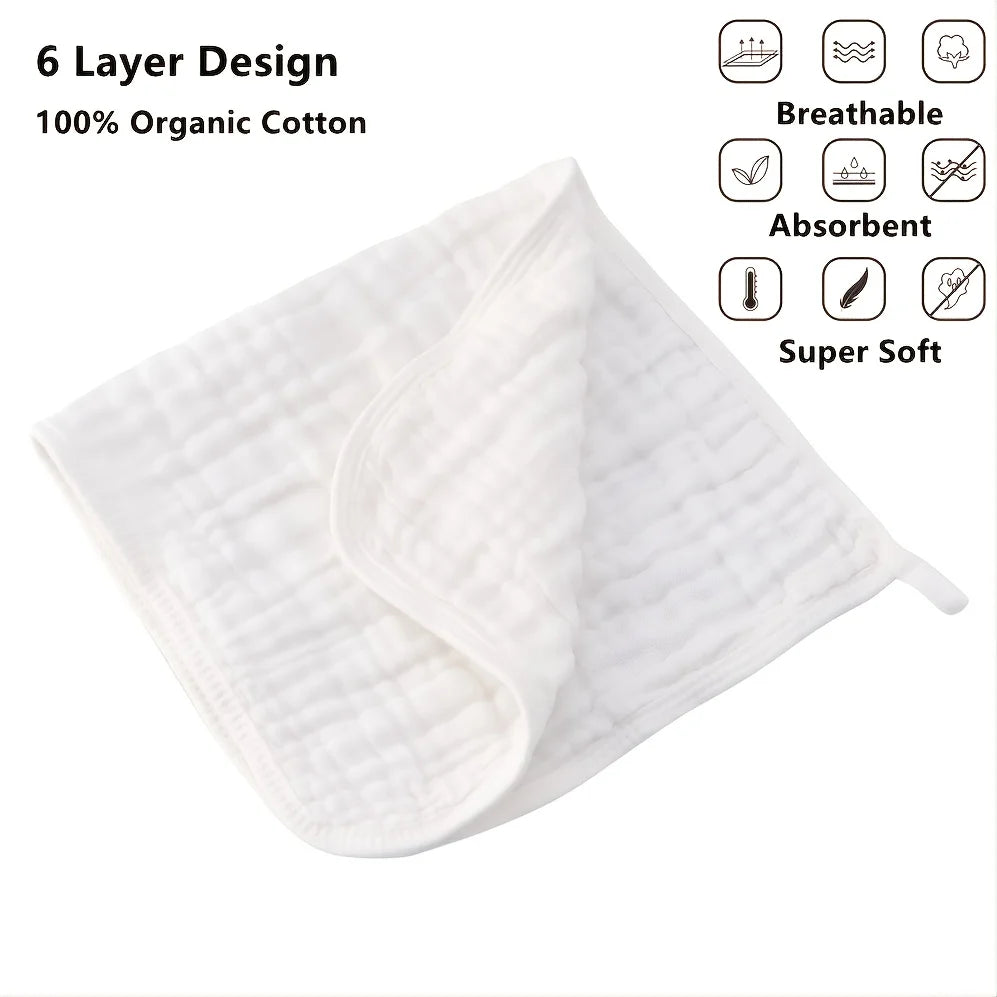 Large Muslin Burp Cloths for Babies