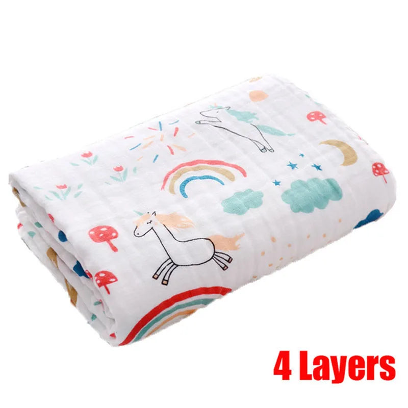 Baby Cotton Bath Towel 4-Layer Gauze