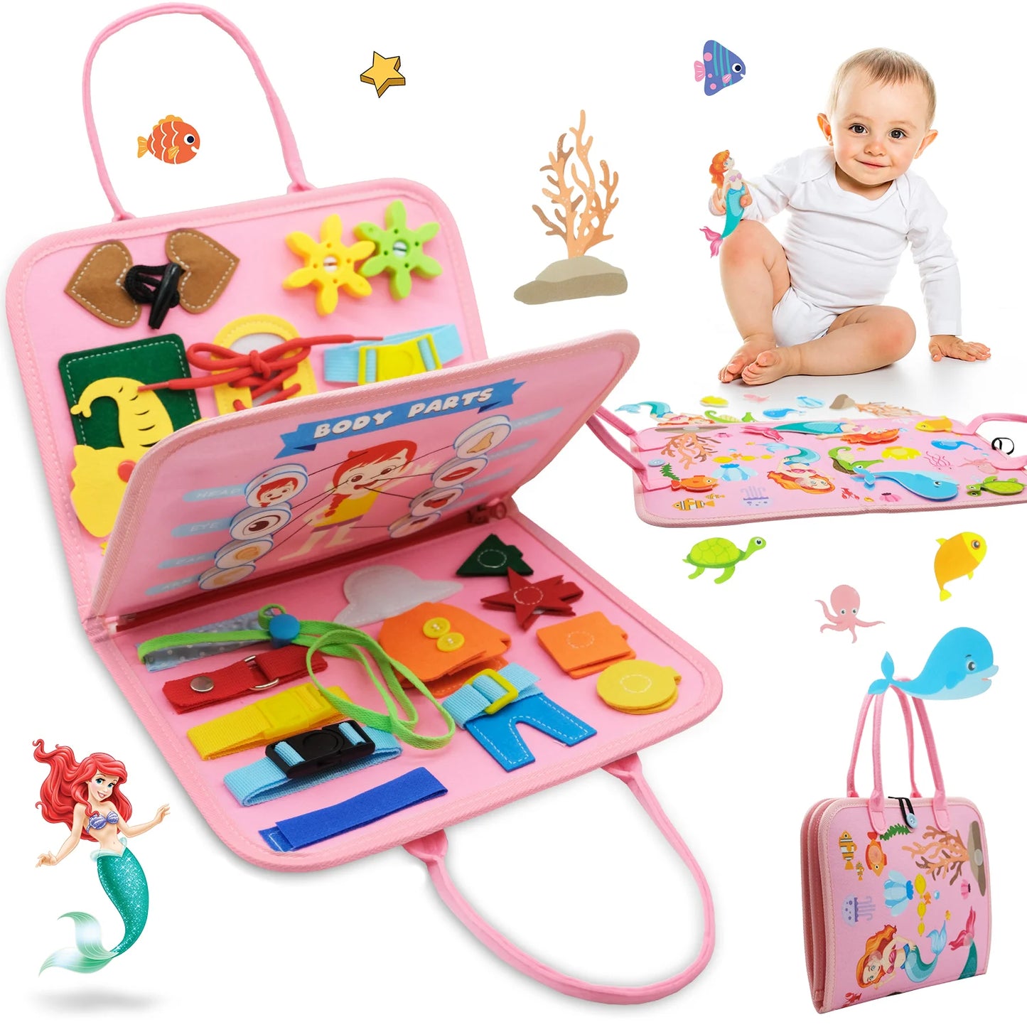 Montessori Felt Quiet Busy Board Toy