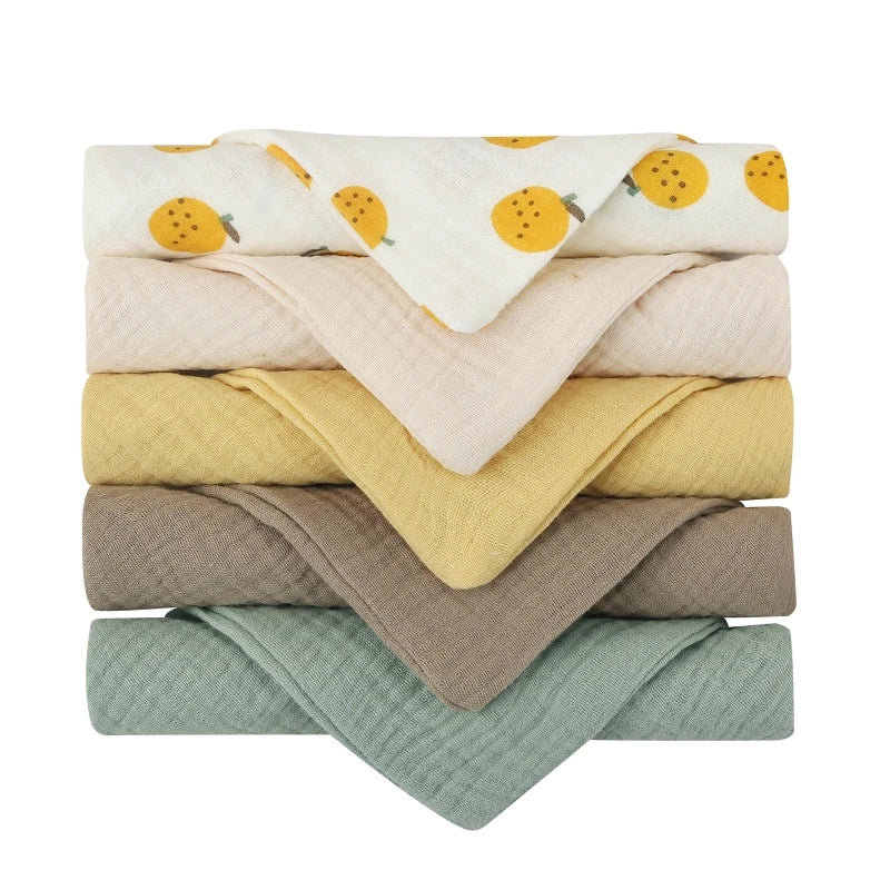 5PCS Baby Cotton Gauze Hand Towels