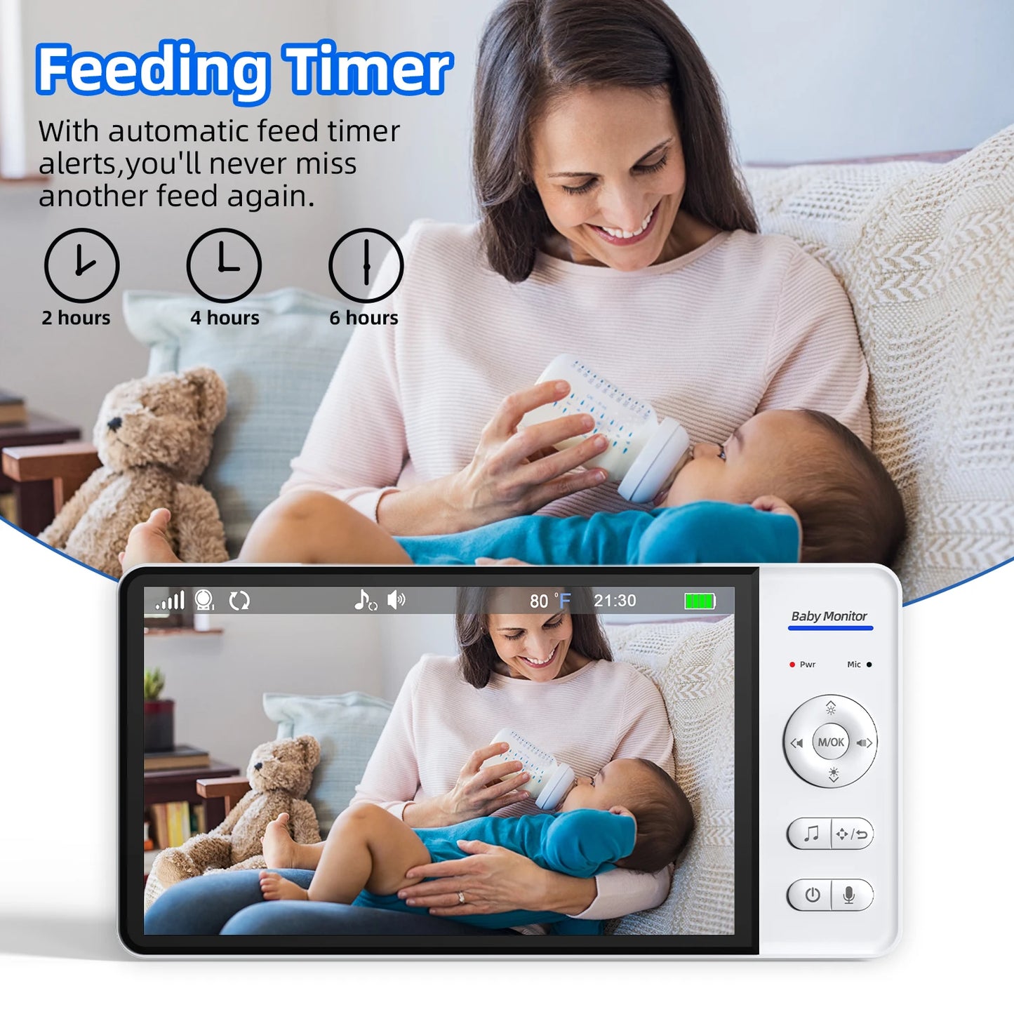 7" Screen Baby Monitor with Camera