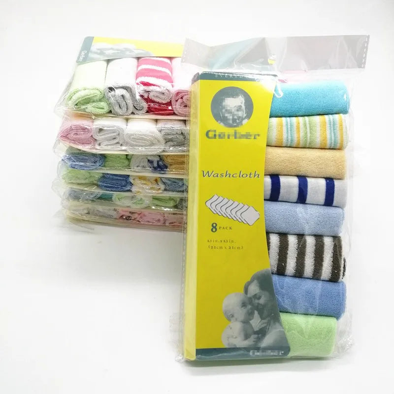 8PCS Baby Washcloth Soft Face Towels