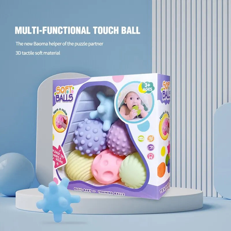 6PCS Baby Sensory Balls Textured Set