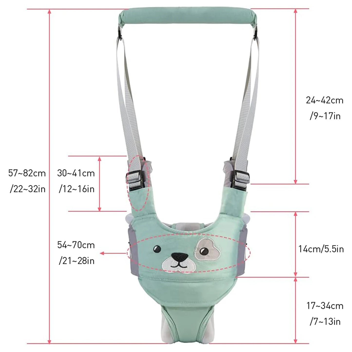 Baby walking belt - Handheld children's walking assistant - Walking assistance belt - Children's learning and walking assistance