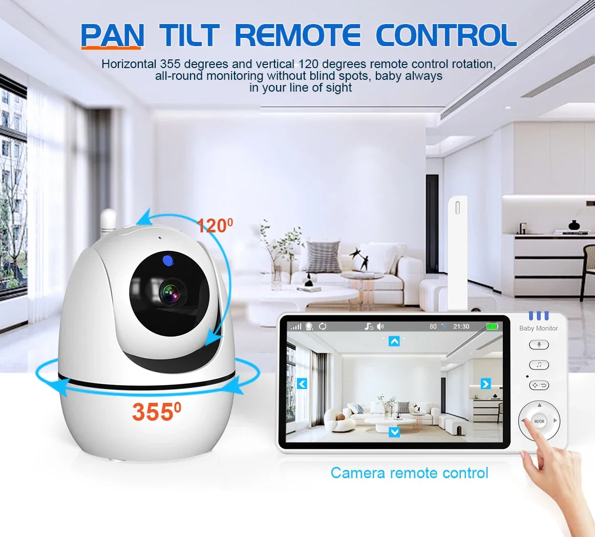 5" Video Baby Monitor with Zoom
