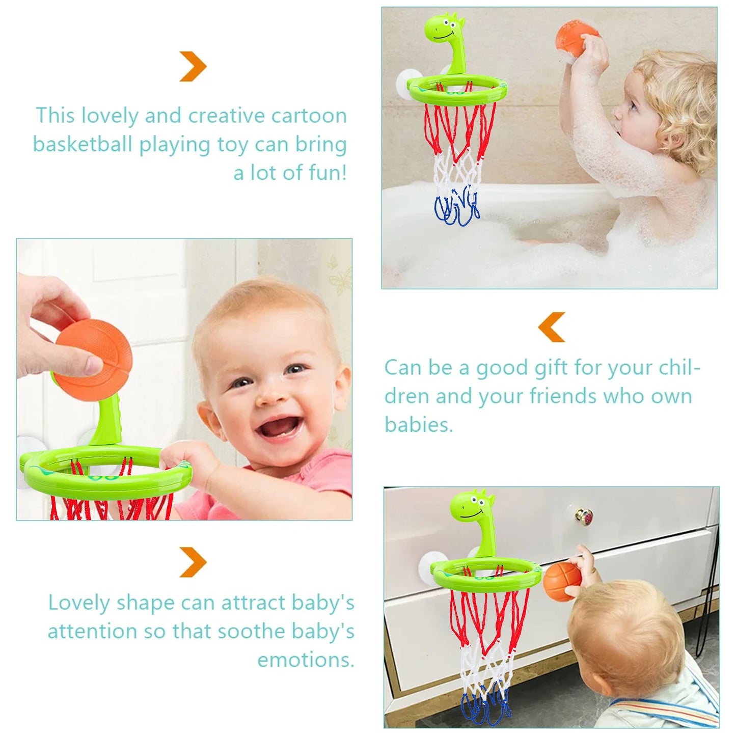 Baby Bath Shooting Basketball Hoop Toy