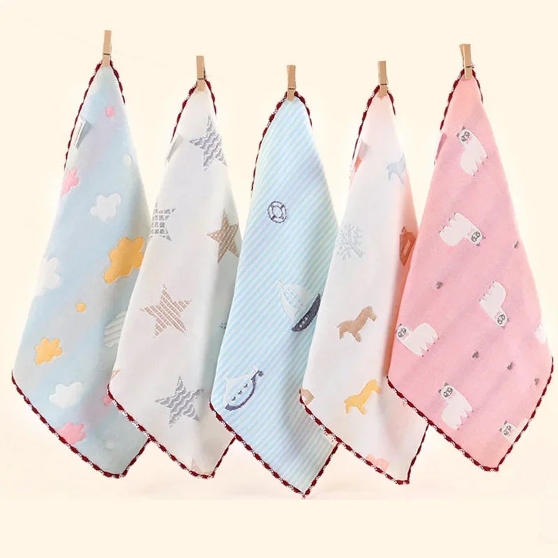 5PCS Cotton Baby Face Washcloths
