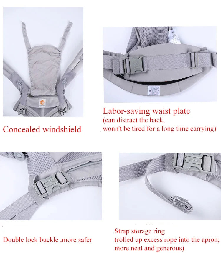Egobaby 360 Omni Baby Carrier Cotton Breathable Ergonomic Backpacks Holder Shoulder Waist Belt Sling Suspenders