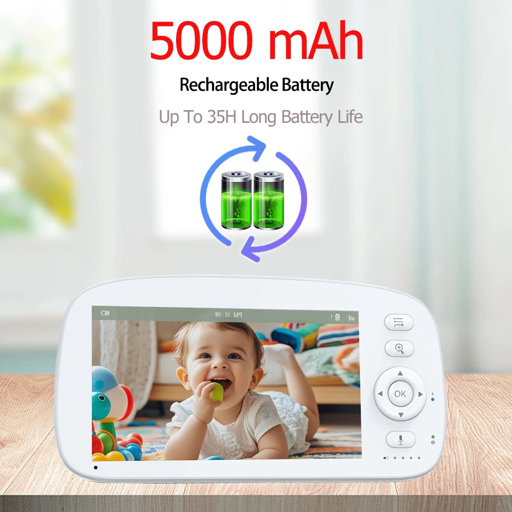5" IPS Video Baby Monitor with PTZ