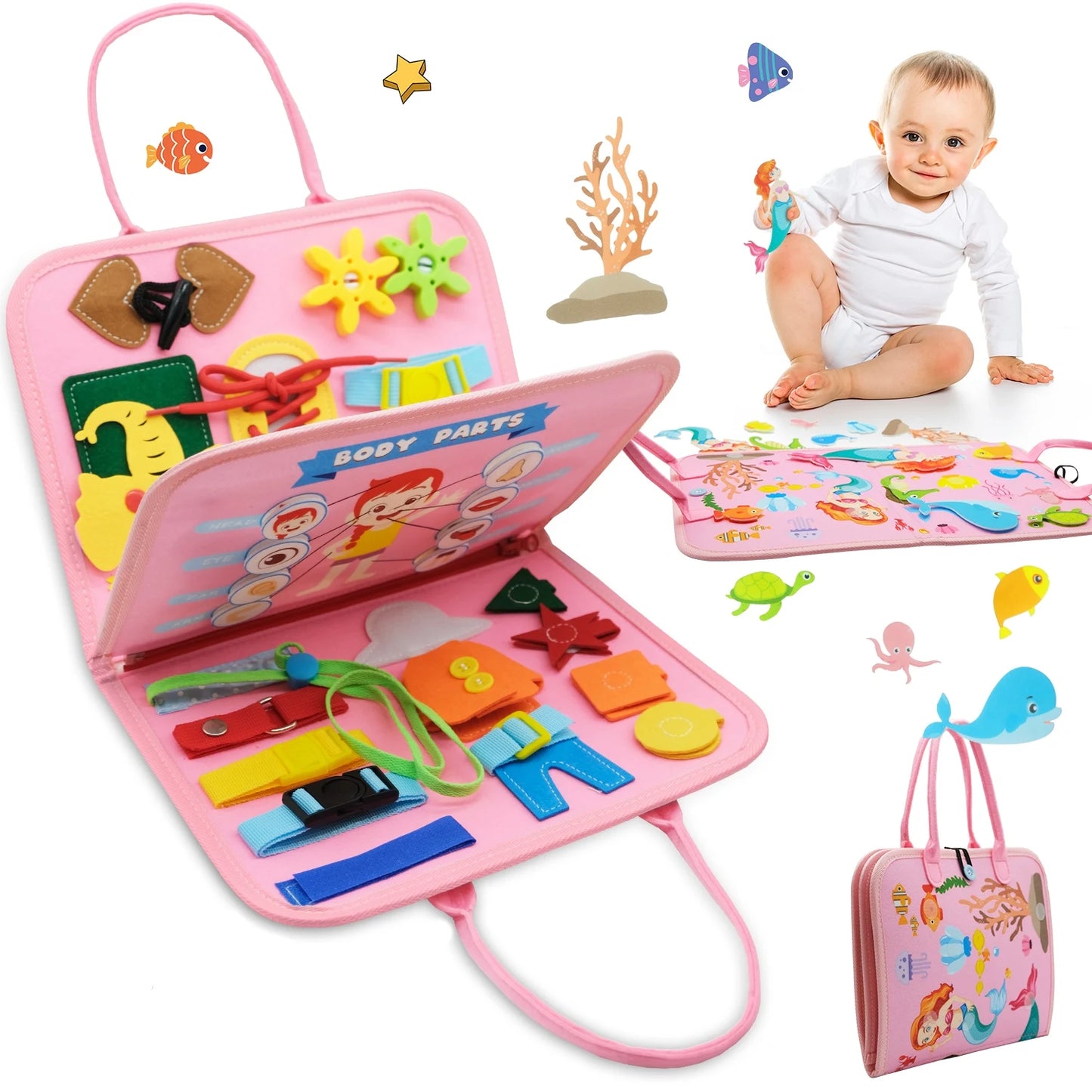 Montessori Felt Quiet Busy Board Toy