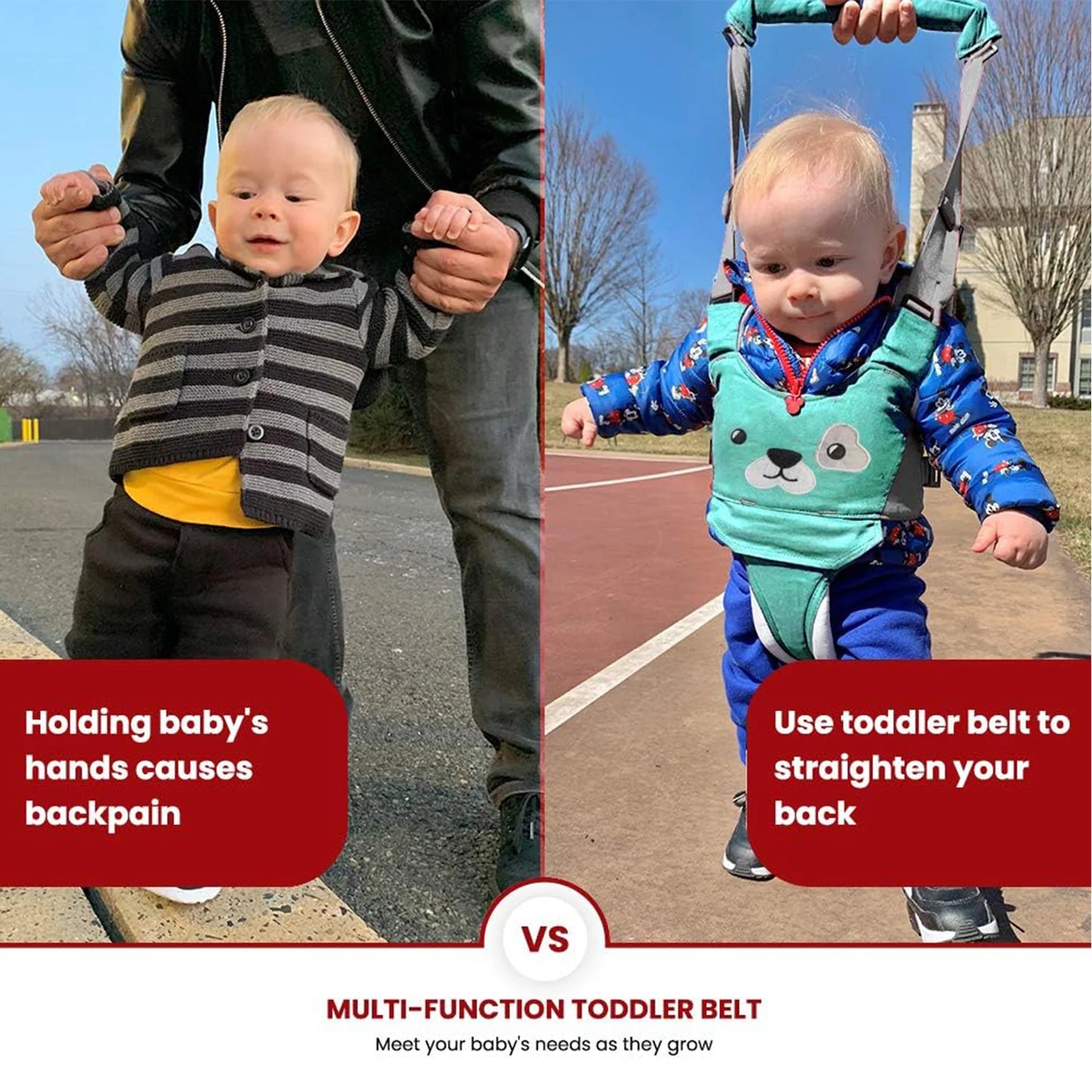 Baby walking belt - Handheld children's walking assistant - Walking assistance belt - Children's learning and walking assistance
