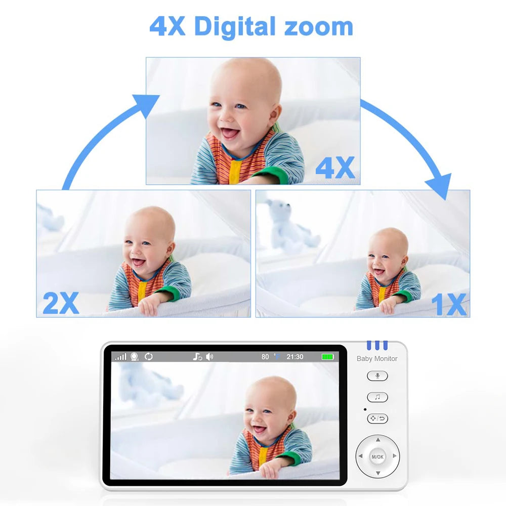 5" Video Baby Monitor with Zoom