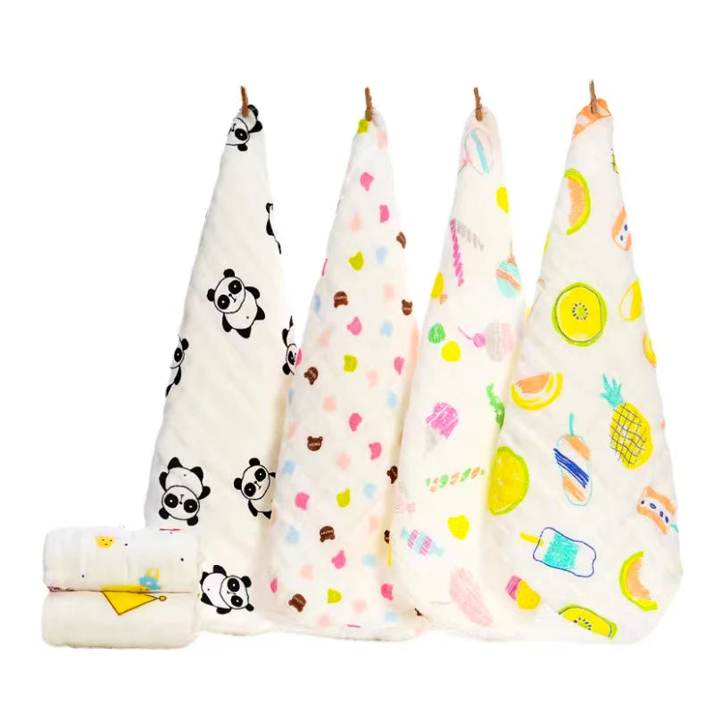 5PCS Muslin Baby Face Towels Cotton