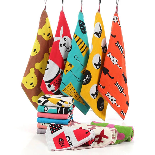 Baby Cartoon Towel 3-Layer Washcloth