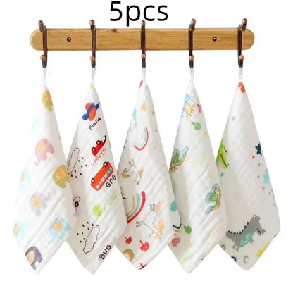 Random 5PCS Muslin Baby Towels Cotton