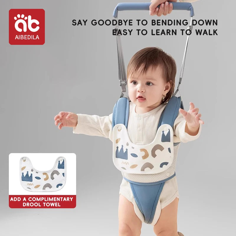 AIBEDILA Toddler Infant Walker Harness Assistant Belt With Burp Cloth Child Learning Walk Support Assist Trainer Walking Harness