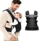 Baby Carrier Newborns To Toddler 7-45lbs All Seasons Foldable Baby Carriers Front and Back with Hip Seat Lumbar Support