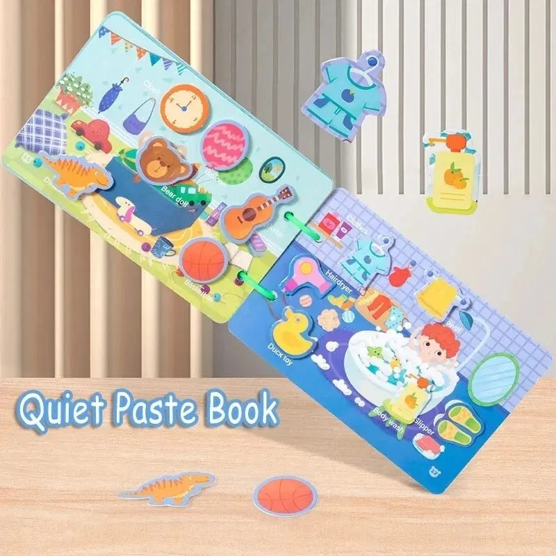 Montessori Activity Book Sticker Matching Game
