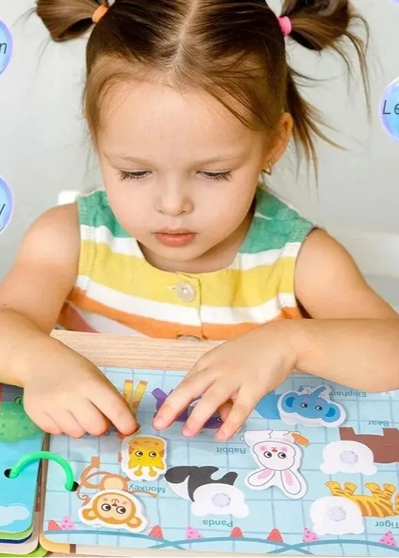 Montessori Activity Book Sticker Matching Game
