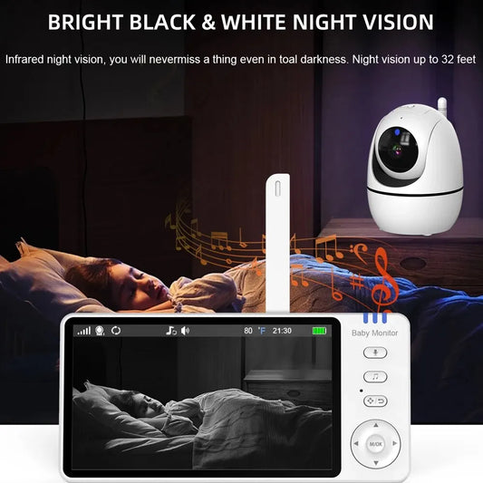 5" Baby Monitor Two-Way Audio Camera