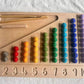 Montessori Wooden Tray with Felt Balls