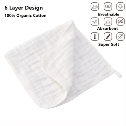 Large Muslin Burp Cloths for Babies