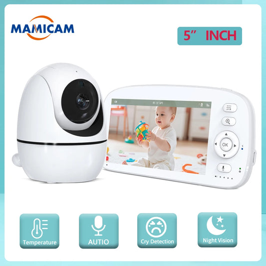 5" IPS Video Baby Monitor with PTZ