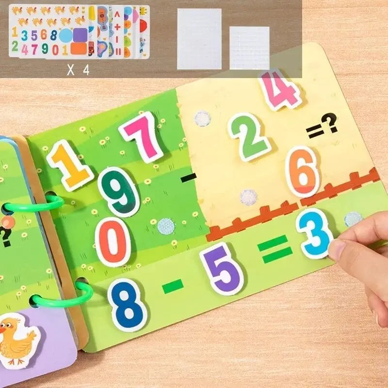 Montessori Activity Book Sticker Matching Game