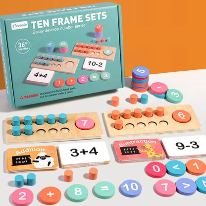 Kids Math Arithmetic Wooden Digital Decomposition Arithmetic Montessori Games Baby Early Learning Education Toys