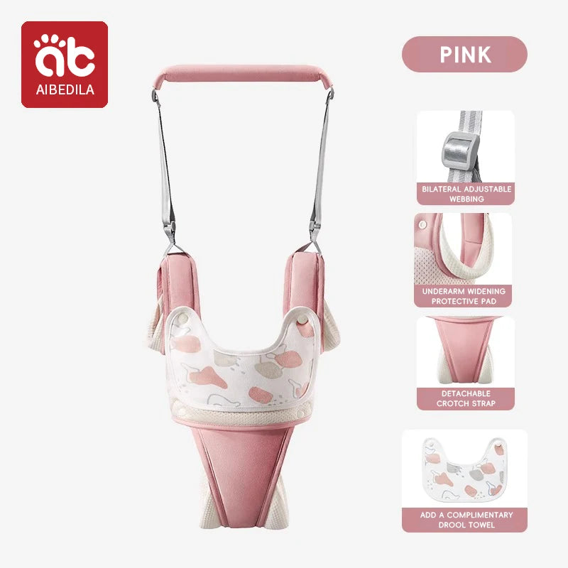 AIBEDILA Toddler Infant Walker Harness Assistant Belt With Burp Cloth Child Learning Walk Support Assist Trainer Walking Harness