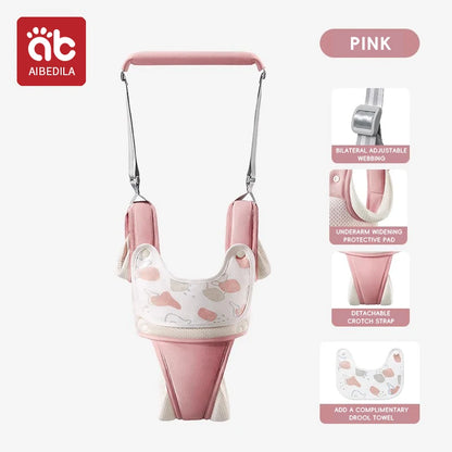 AIBEDILA Toddler Infant Walker Harness Assistant Belt With Burp Cloth Child Learning Walk Support Assist Trainer Walking Harness