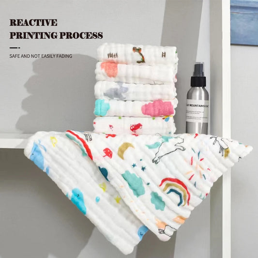 5PCS Muslin Baby Face Towels Cotton