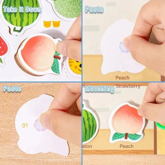 Montessori Activity Book Sticker Matching Game