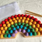 Montessori Wooden Tray with Felt Balls