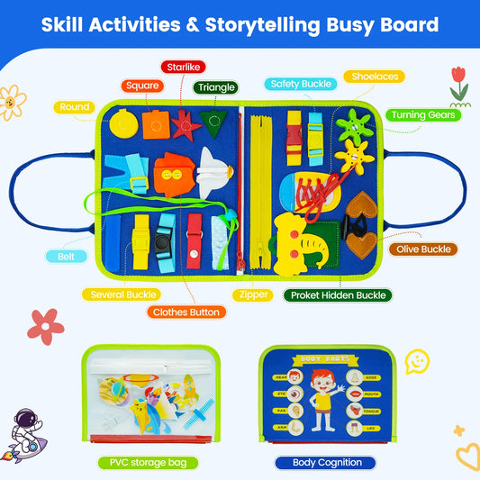Montessori Felt Quiet Busy Board Toy
