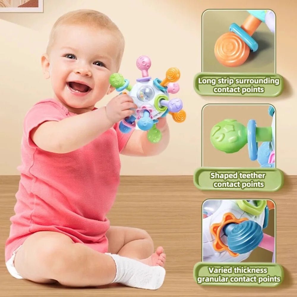 Manhattan Baby Grasping Ball Teether Rattle