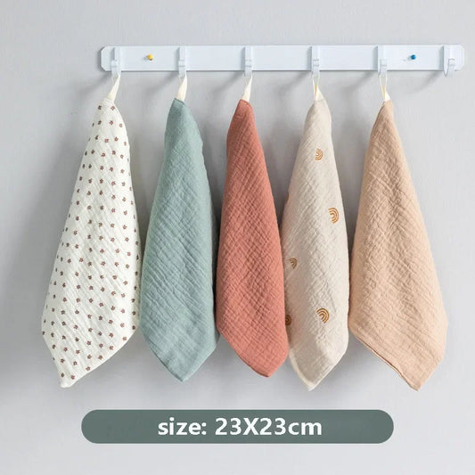2/5PCS Muslin Newborn Baby Towels