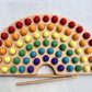 Montessori Wooden Tray with Felt Balls