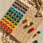 Montessori Wooden Tray with Felt Balls