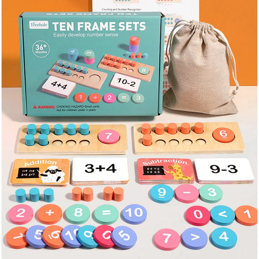 Kids Math Arithmetic Wooden Digital Decomposition Arithmetic Montessori Games Baby Early Learning Education Toys