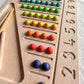 Montessori Wooden Tray with Felt Balls
